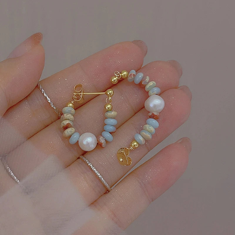 Beaded Pearl Earrings